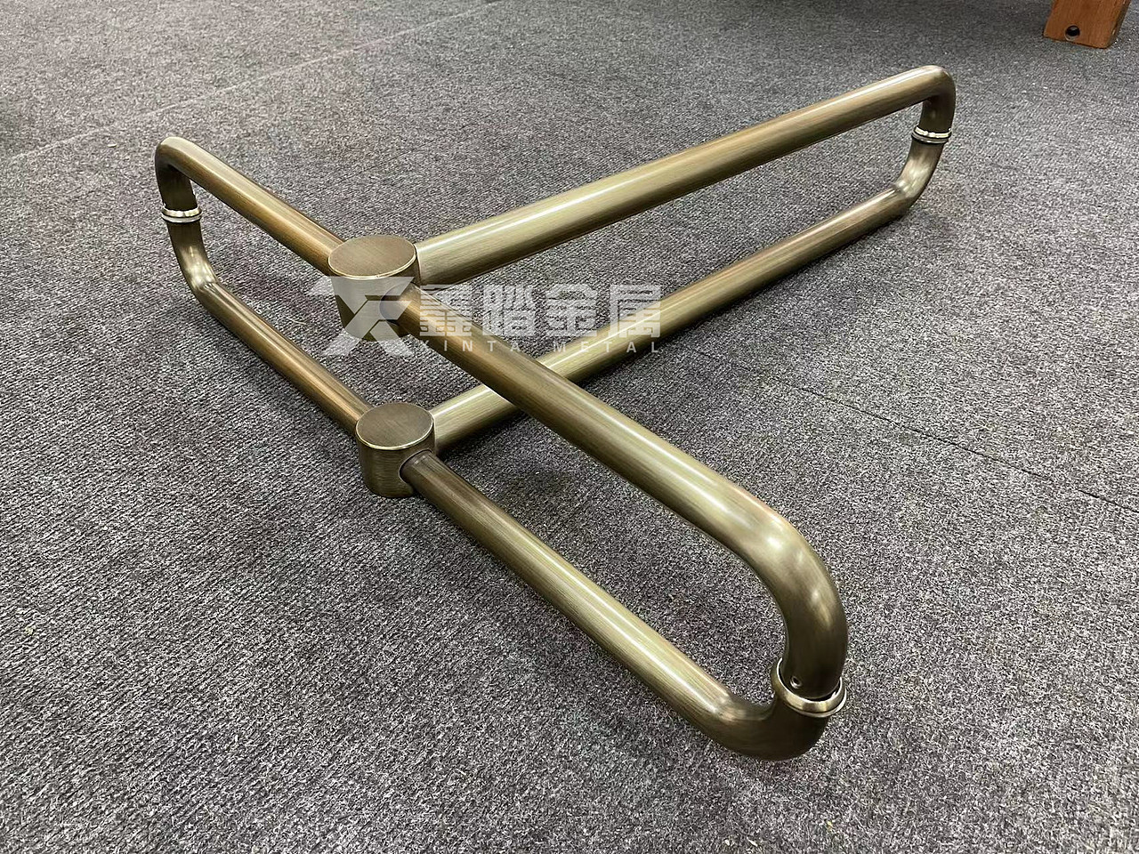 酒店玻璃门特色造型不锈钢拉手 大门新中式不锈钢扶手