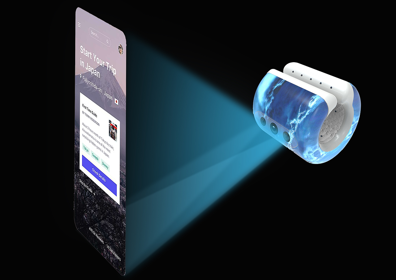 指环全息投影概念手机