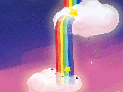 彩虹的夜晚（个人主页-ZNTE0NDQ5NzI=） - 创作习作 - 站酷设计师唐慕容原创素材 - 站酷ZCOOL