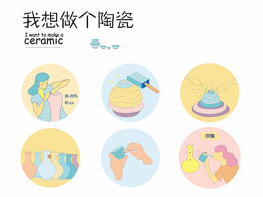 图表设计丨插画创作 陶瓷制作流程