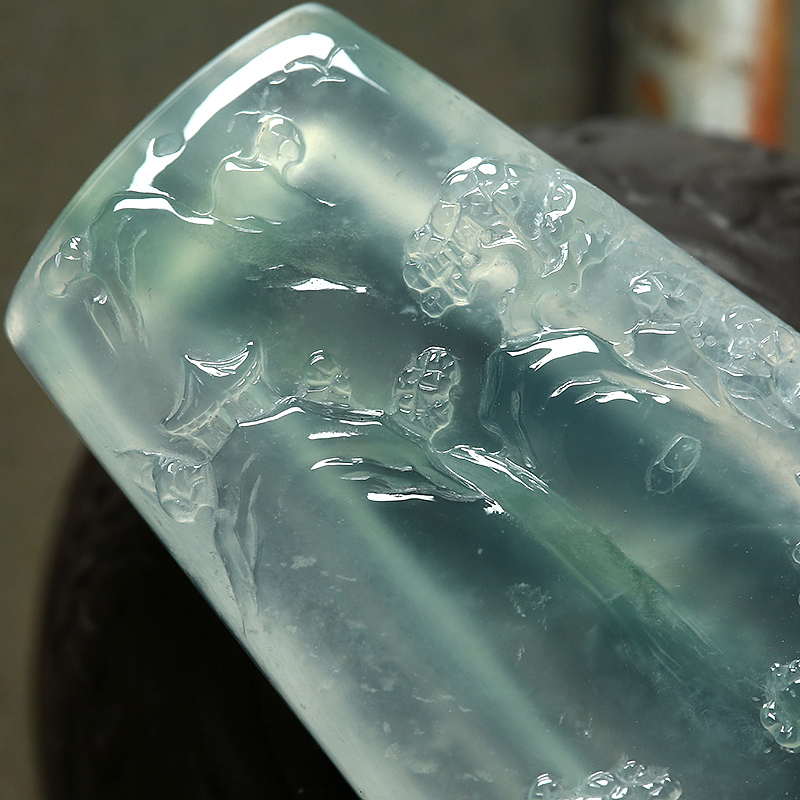 聚翠光廊——高冰飘绿   山水牌