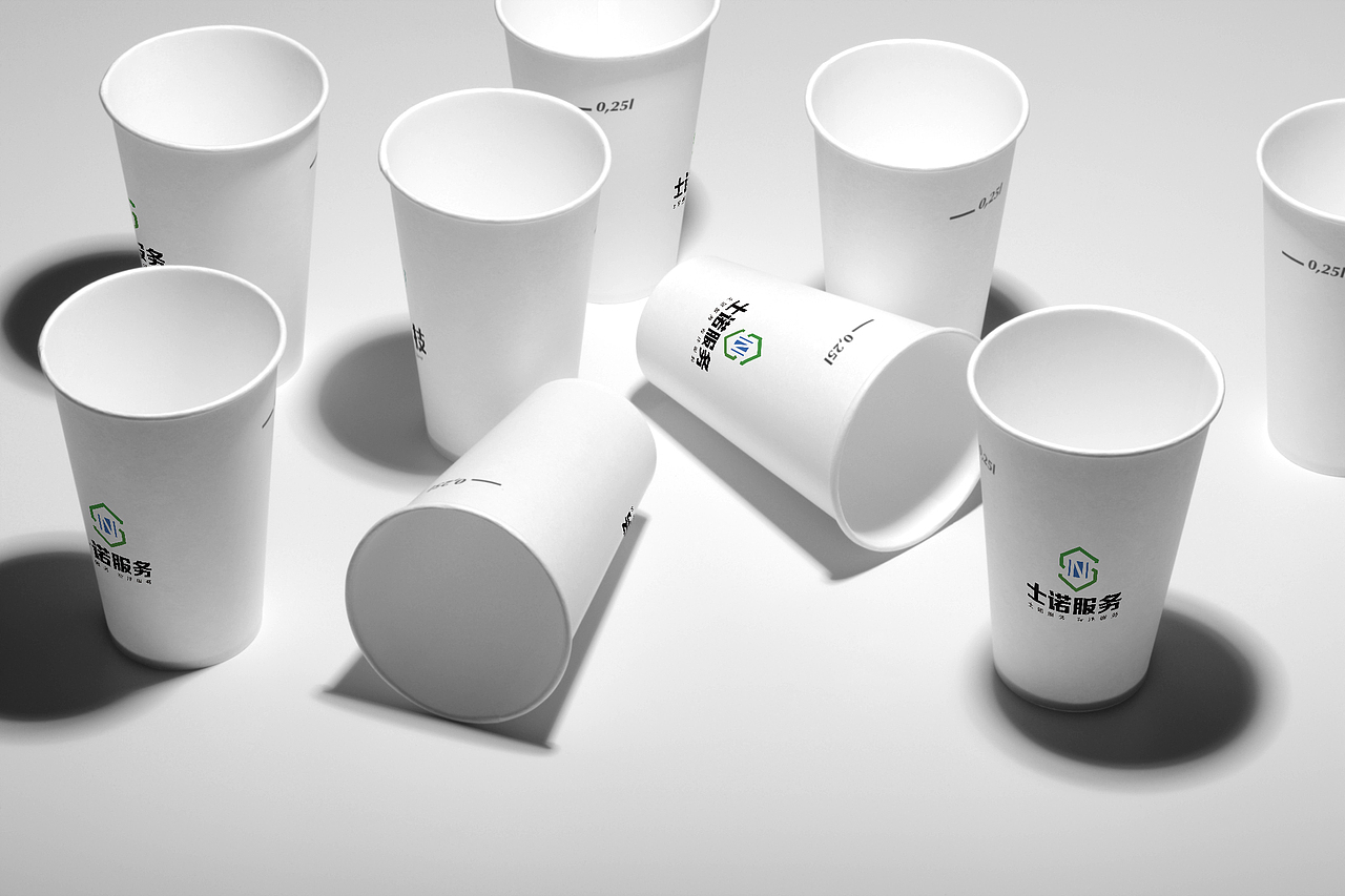 士诺服务公司logo设计-纸杯