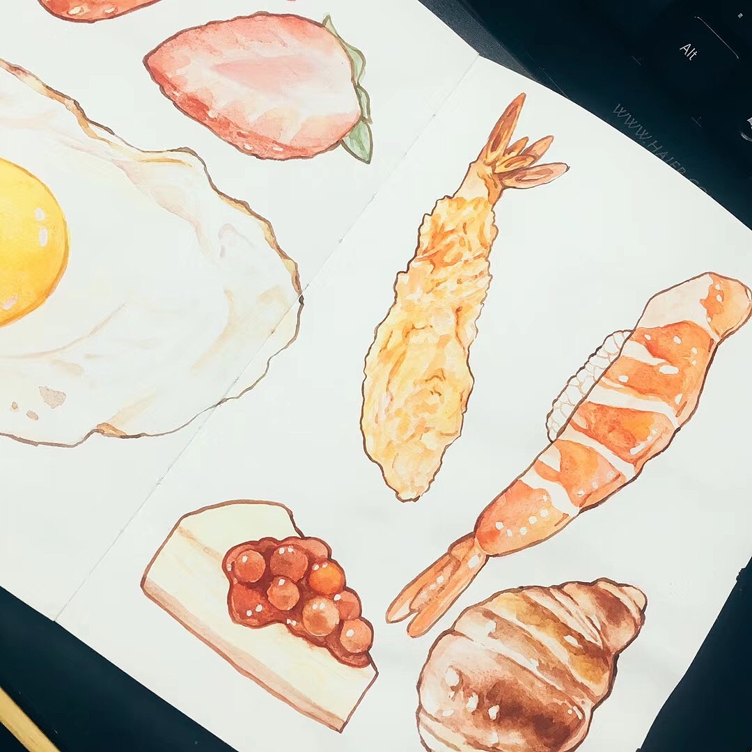 手绘食物
