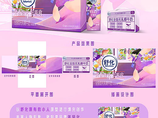 舒化牛奶包装练习