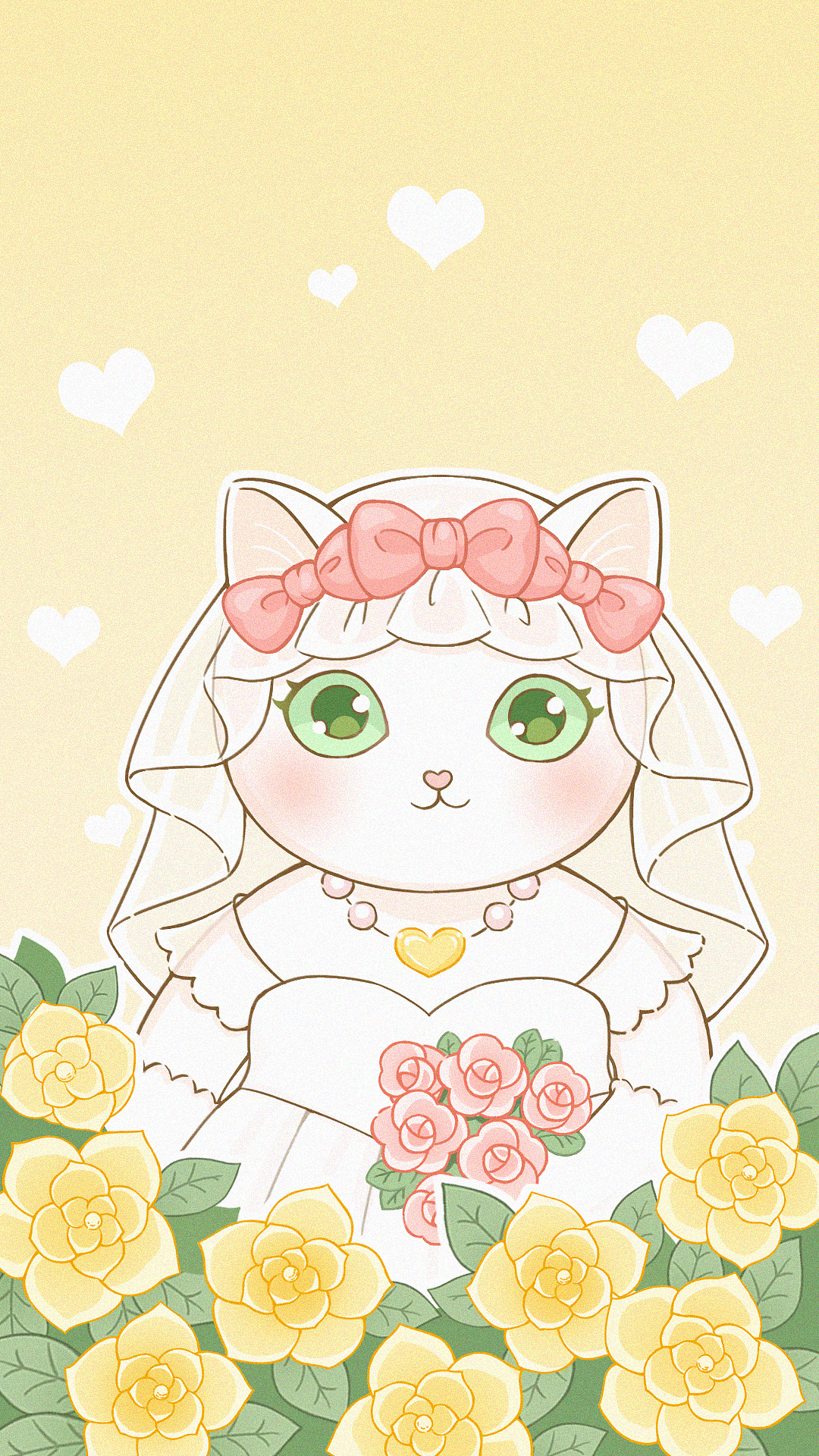 猫咪结婚请帖、手机壁纸（图ZMjk1NDAwMTQ4） - 商业插画 - 站酷设计师萌牙吉吉原创素材 - 站酷ZCOOL