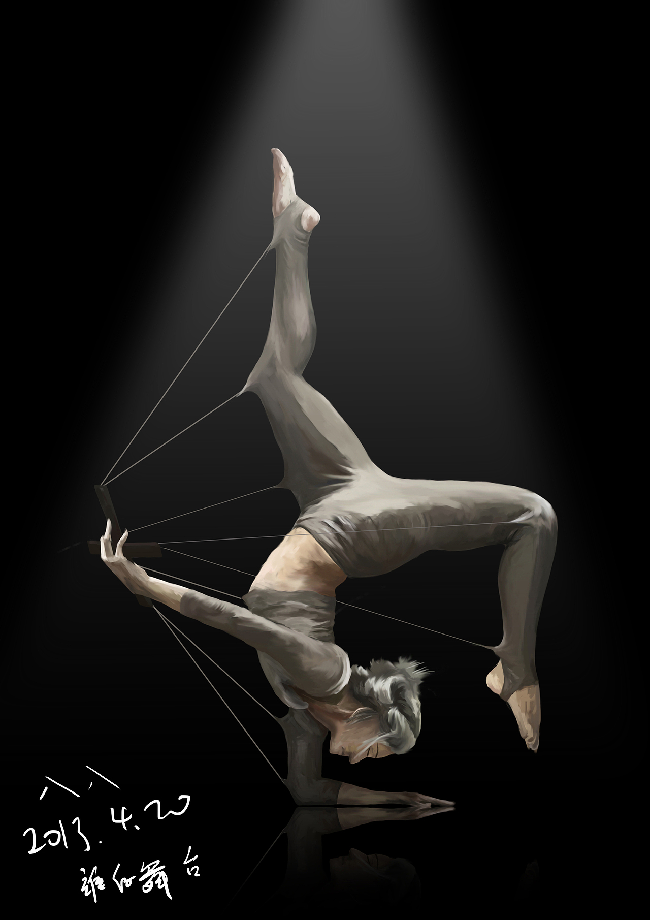 《谁的舞台》像木偶一样摆着最优美的动作,舞台上表演生活的戏剧,谁表演给谁看?