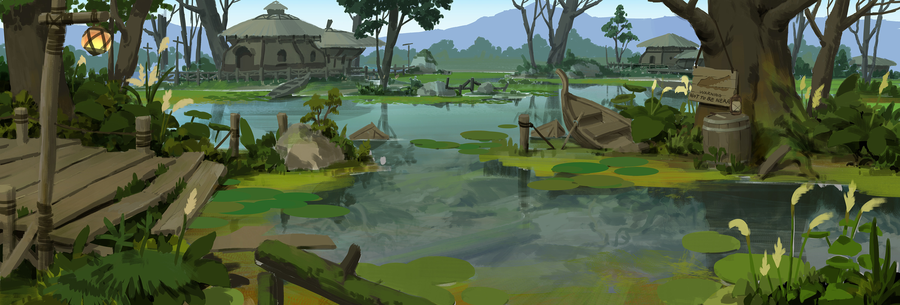 洛克猴(杜震)横版写实 《沼泽迷踪》