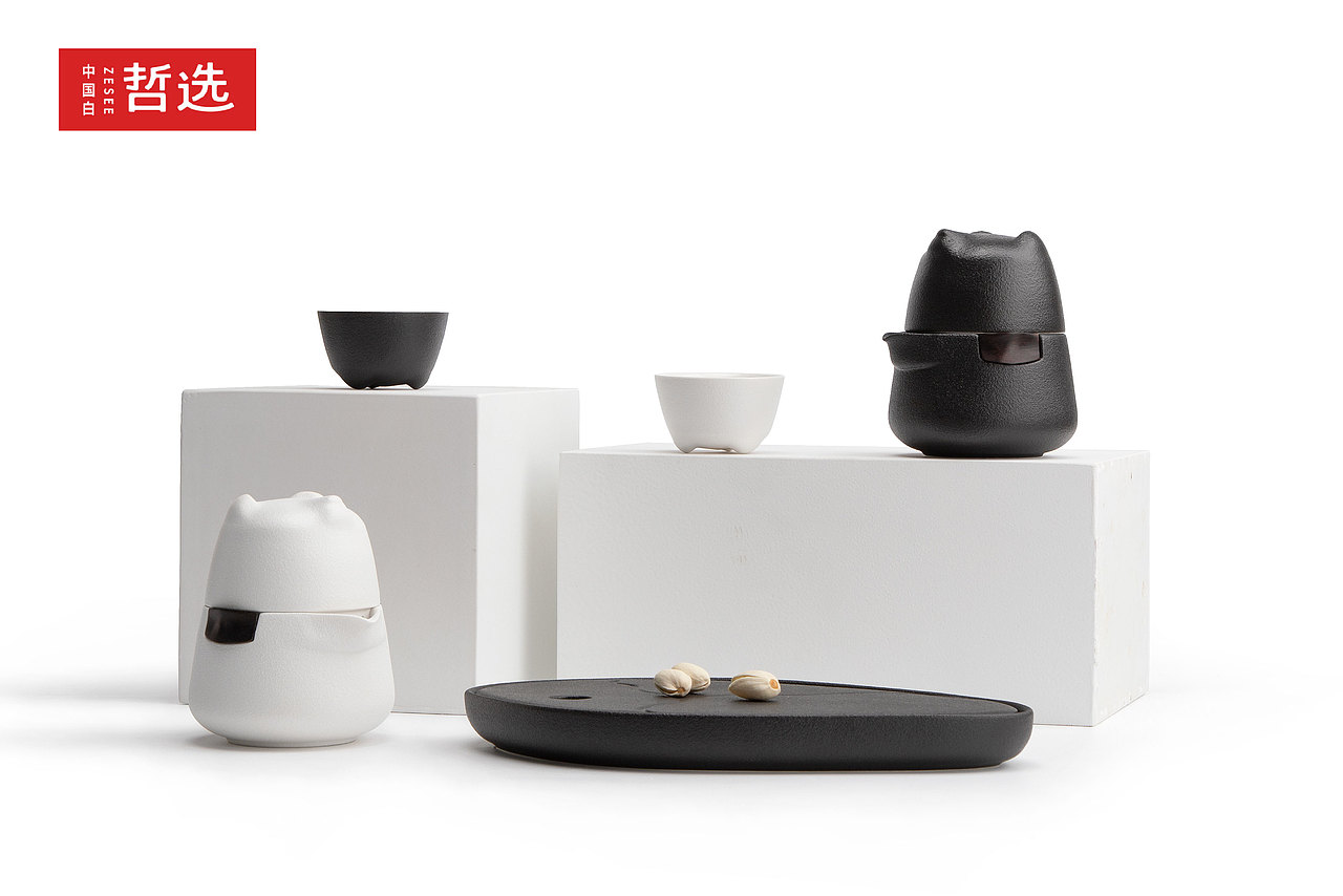 【 中国白·哲选 】北极熊快客杯 便捷 陶瓷 家用 简约