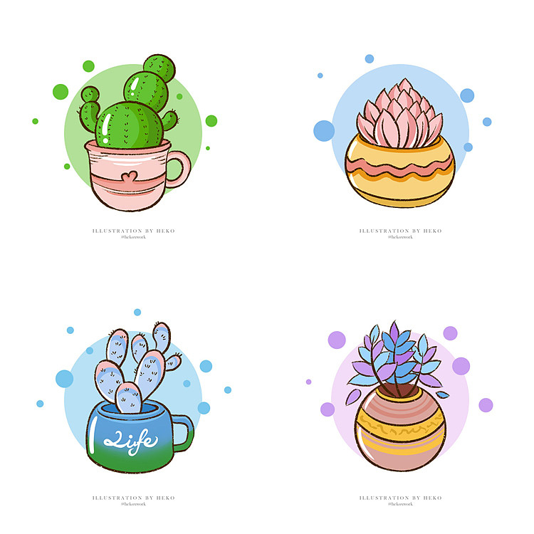 手绘小植物素材