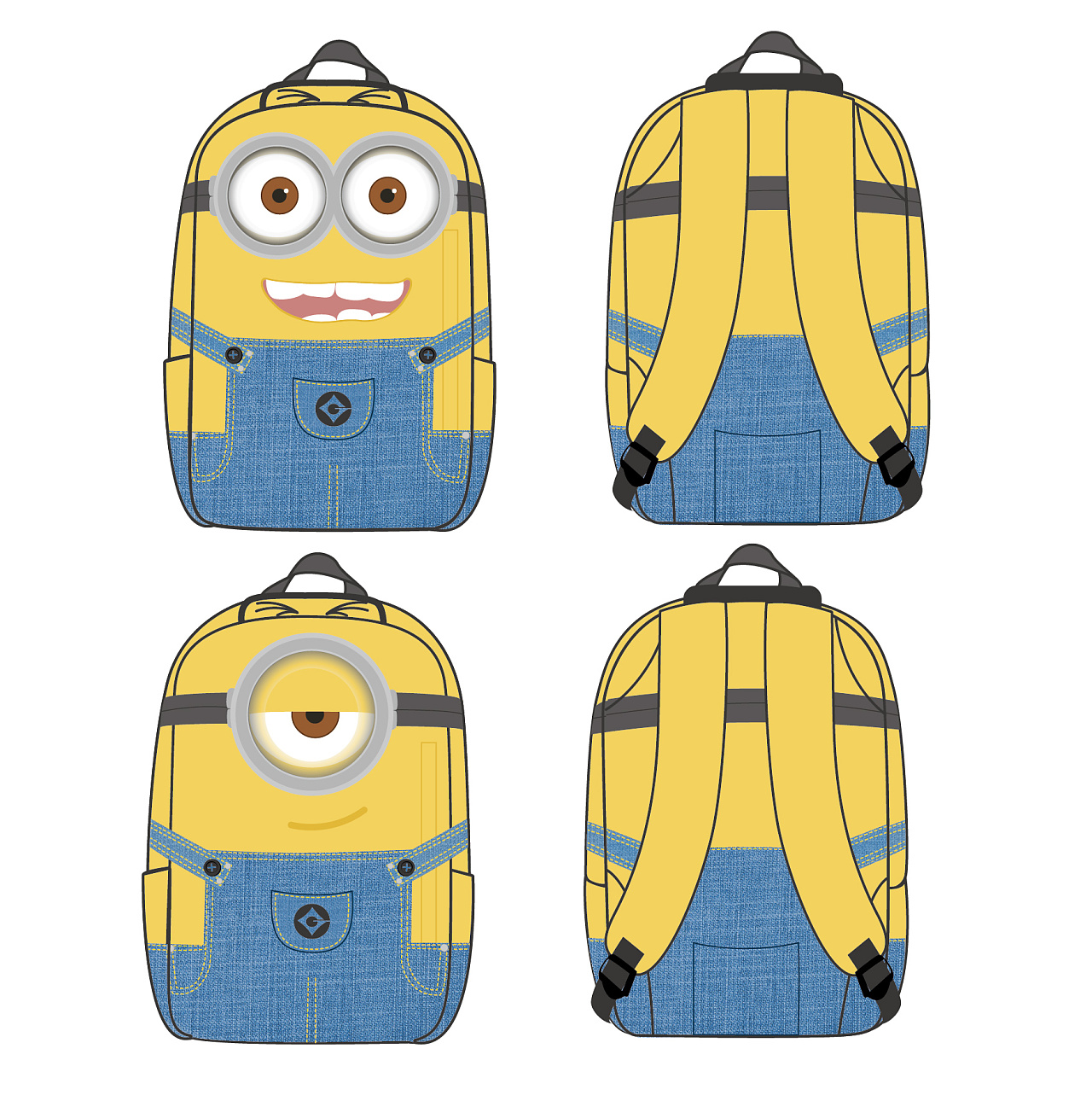 给小黄人设计的,被pass了,但是背上肯定萌萌哒,好期待电影上海