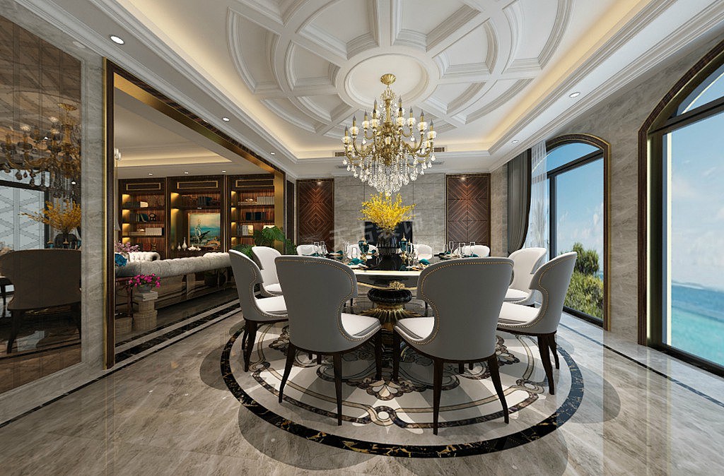 远洋高尔夫原香700㎡双拼别墅(现代轻奢)装修效果图（图ZMTQwMjg4MTE2） - 家装设计 - 站酷设计师天古装饰设计师T原创素材 - 站酷ZCOOL