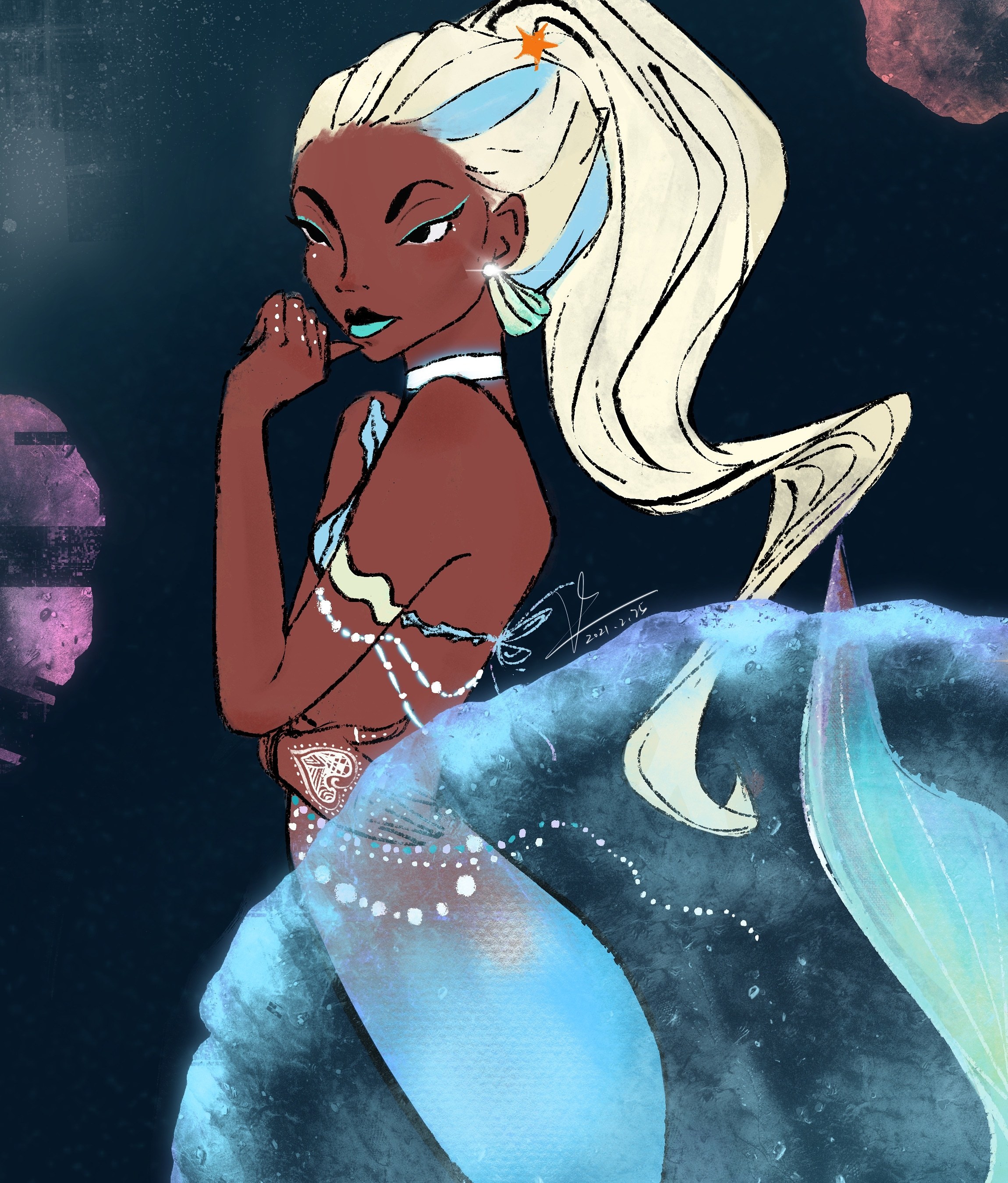 人鱼|插画|创作习作|nohell - 原创作品 - 站酷 (zcool)