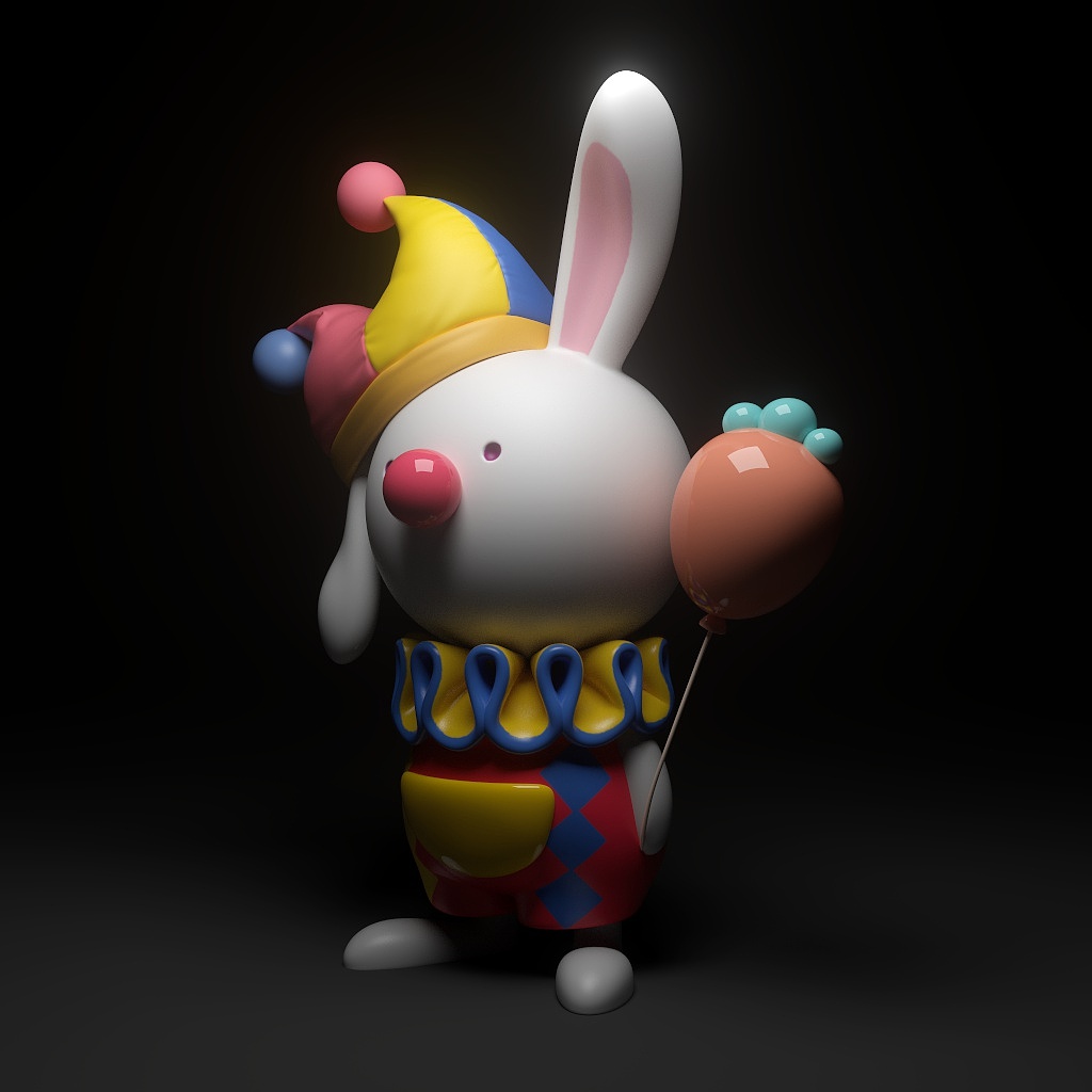 小丑poppy建模渲染（图ZMjU2NDc2MTM2） - 人物/生物 - 站酷设计师不眠的夜猫子原创素材 - 站酷ZCOOL