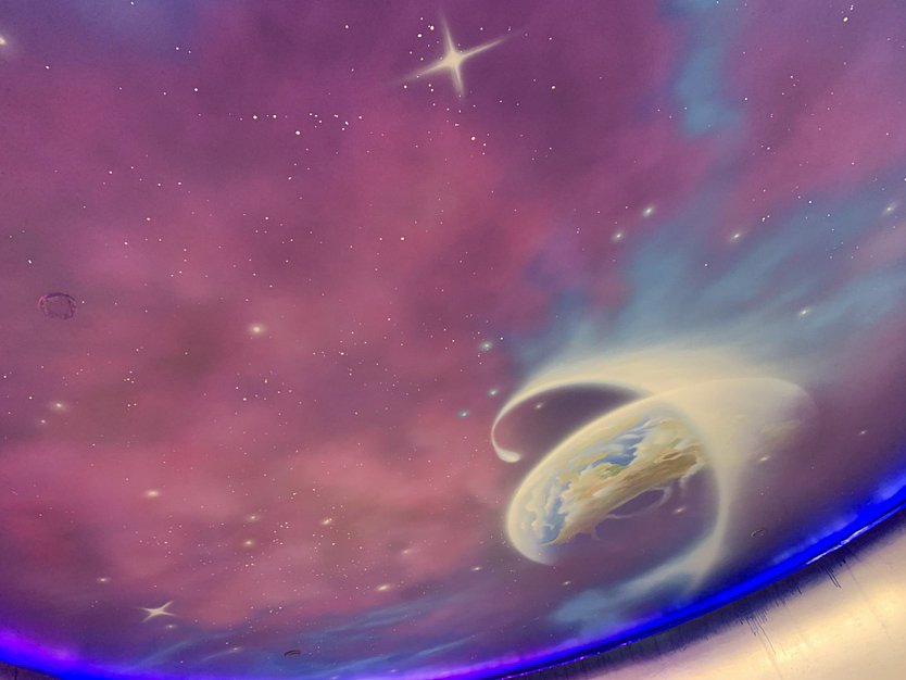 一组星空顶墙体彩绘