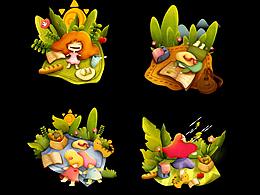 小清新风格春游插画