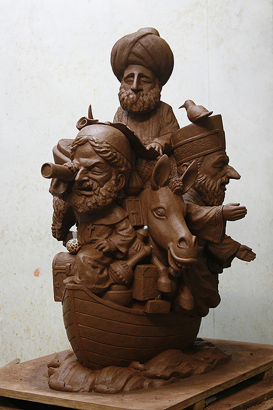 雕塑创意《丝路轻波》（图ZOTE4OTQ4OTI=） - 雕塑 - 站酷设计师Hosanna_914原创素材 - 站酷ZCOOL