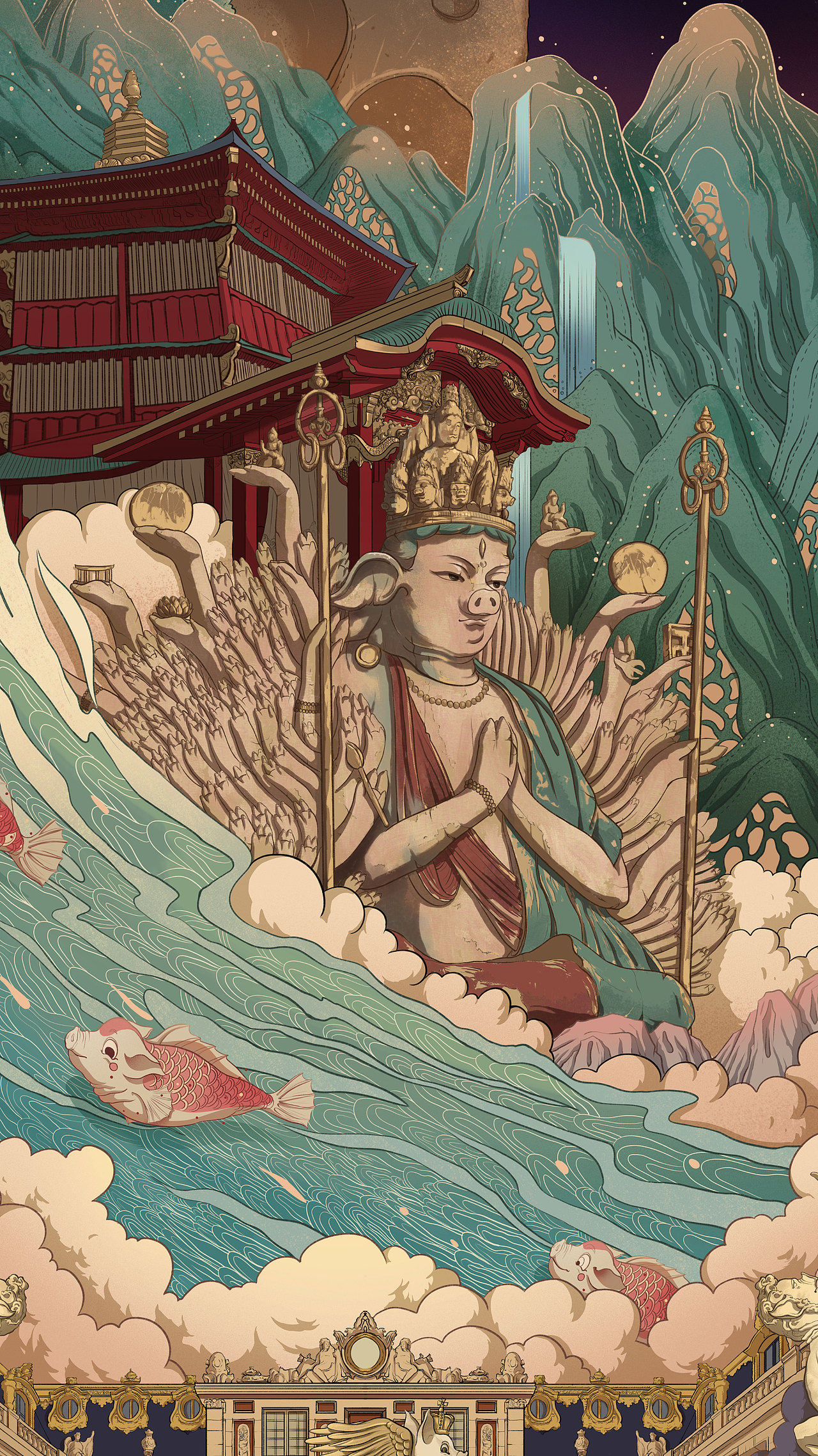 千猪图之猪的幻想（图ZMTUyNDg2MjEy） - 艺术插画 - 站酷设计师吴尧文化原创素材 - 站酷ZCOOL