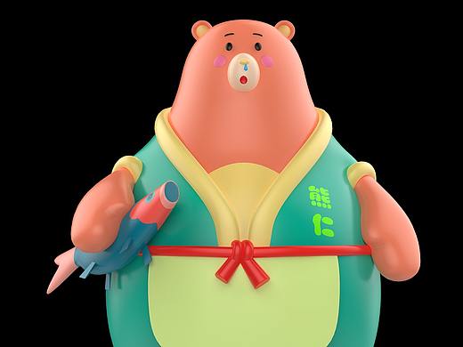 熊仁|IP角色3D模型制作渲染