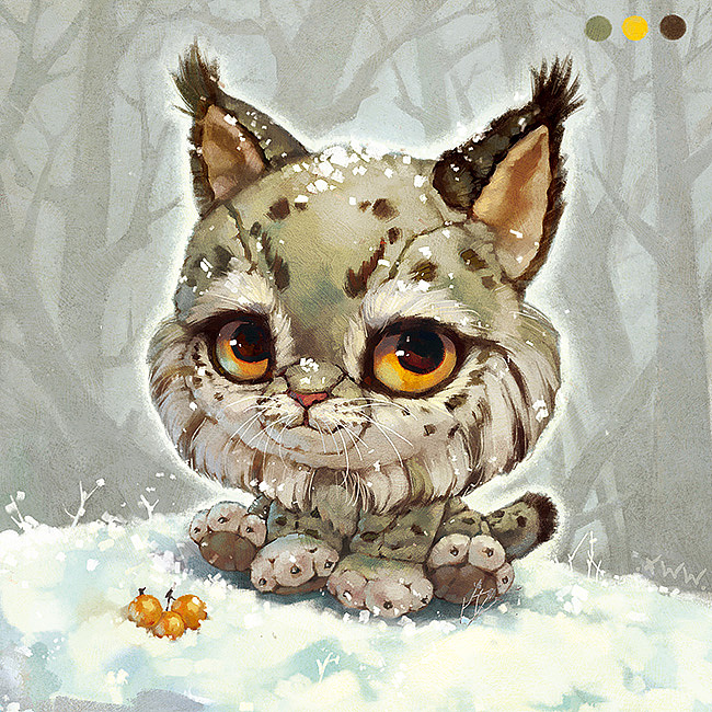 【野生CAT集】大猫 狞猫猞猁 薮猫兔狲 虎狮豹（图ZMTcyMzQ2NDQ4） - 商业插画 - 站酷设计师雪娃娃童画原创素材 - 站酷ZCOOL