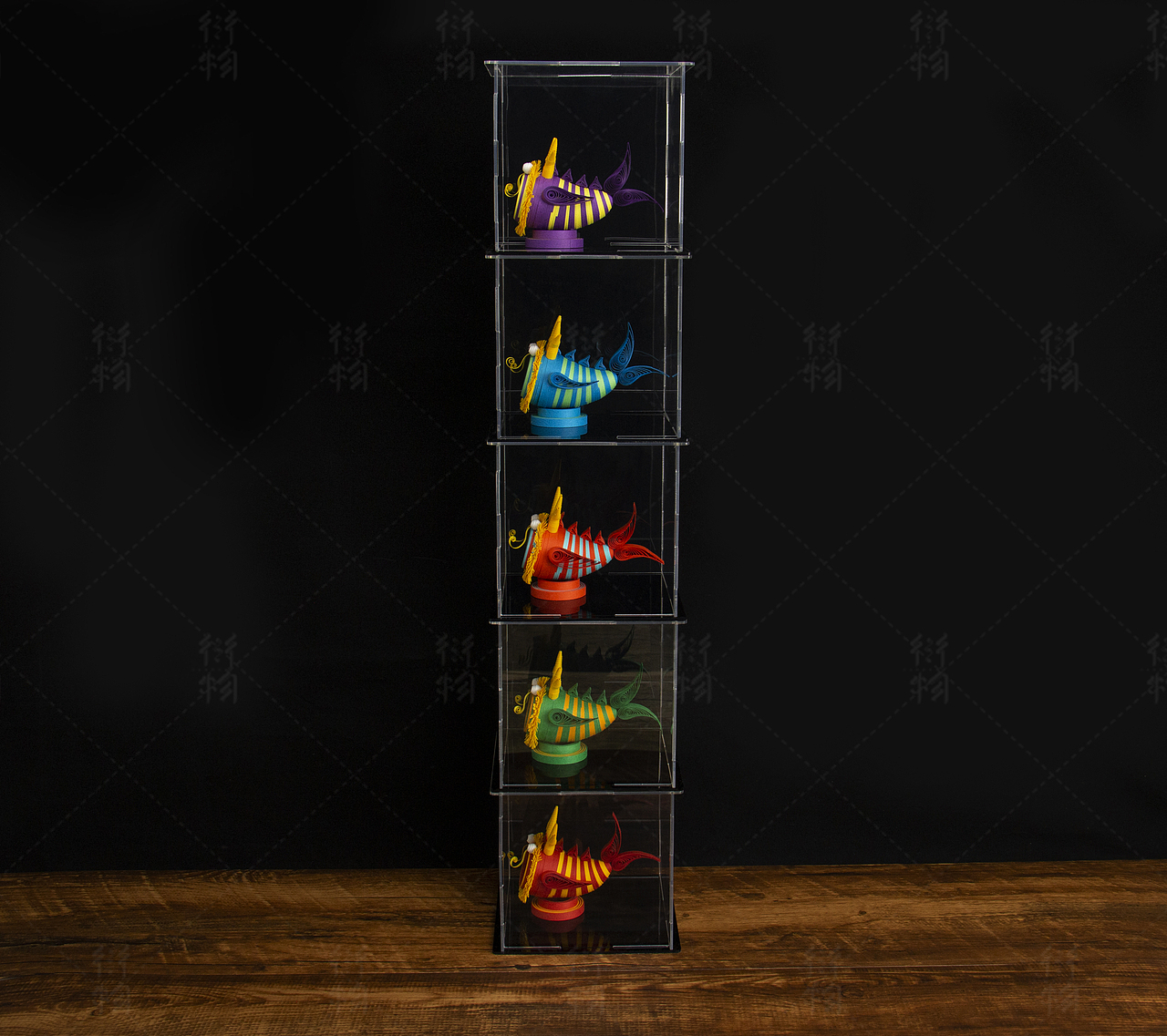 衍物 - 《五色鳌鱼》衍纸摆件（图ZMTg4MjI2NDI0） - 其他手工艺 - 站酷设计师黎凯泉原创素材 - 站酷ZCOOL