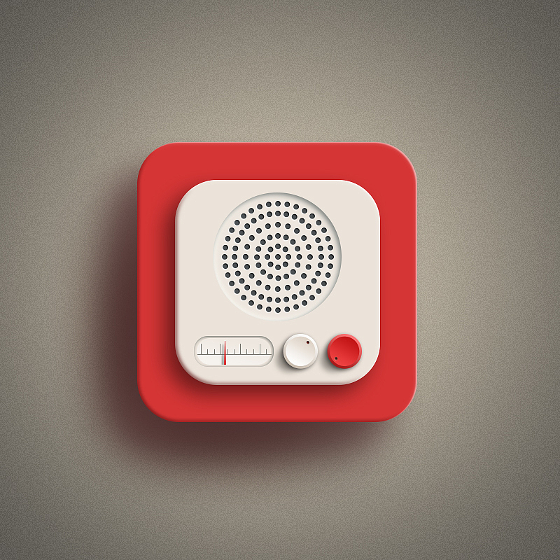 收音机图标 UI icon（图ZNTgyODczMjA=） - 图标 - 站酷设计师圈圈点点点原创素材 - 站酷ZCOOL