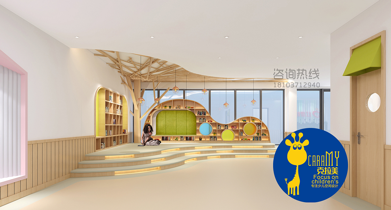 幼儿园装修设计，幼儿园室内空间设计（图ZMTE4NTkxNTI0） - 家装设计 - 站酷设计师克拉美设计原创素材 - 站酷ZCOOL