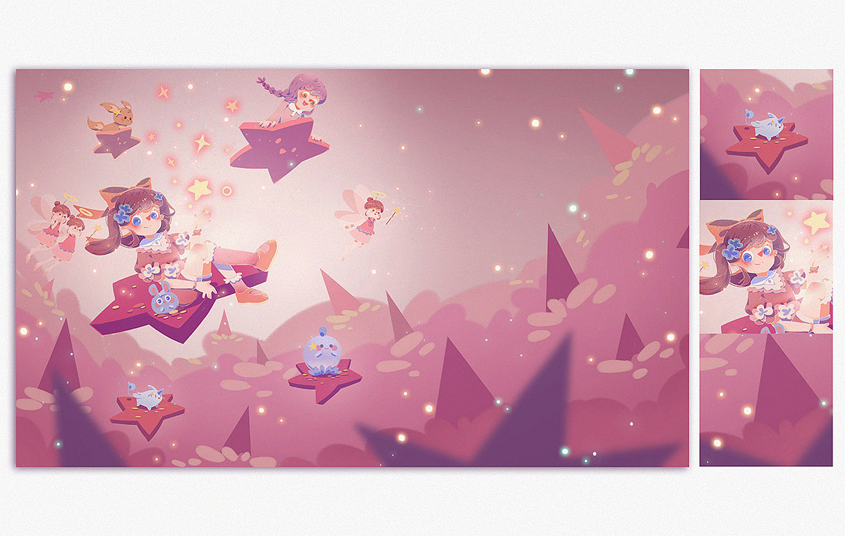 星星的约定。（图ZMTA5NDgyNTQ0） - 儿童插画 - 站酷设计师林夕同学原创素材 - 站酷ZCOOL