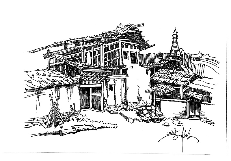 速写范例——乡村之旅