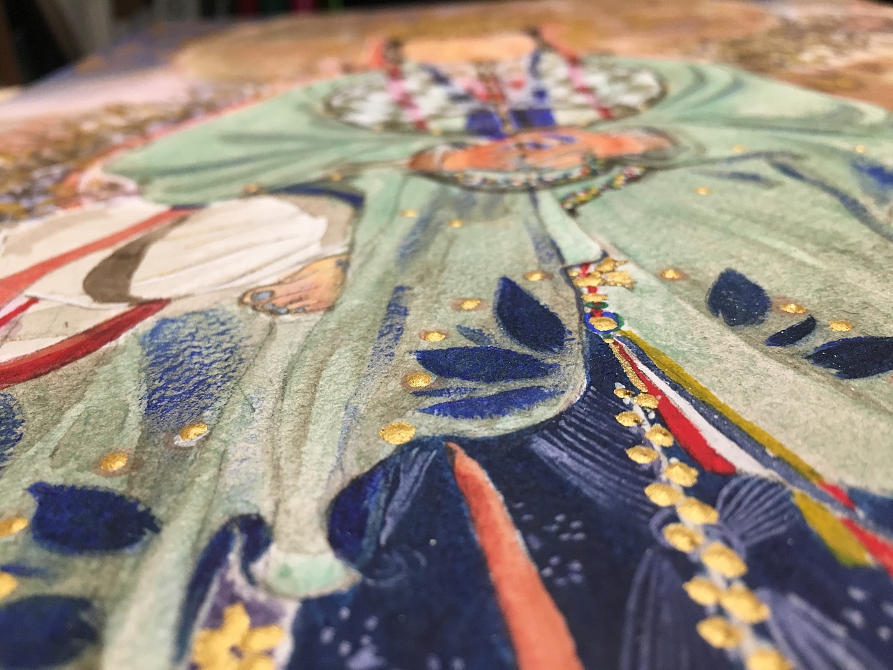 临摹莲羊《扎基拉姆女神》—密集恐惧症慎入!