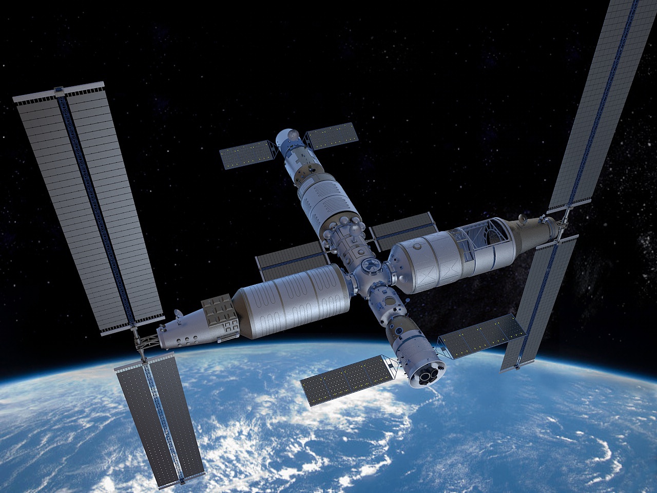 天宫空间站两个核心舱，二期扩展工程宣示雄心！力压国际空间站_飞船