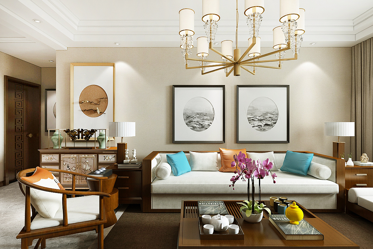 新中式 清雅含蓄、端庄丰华的东方式精神境界的追求。