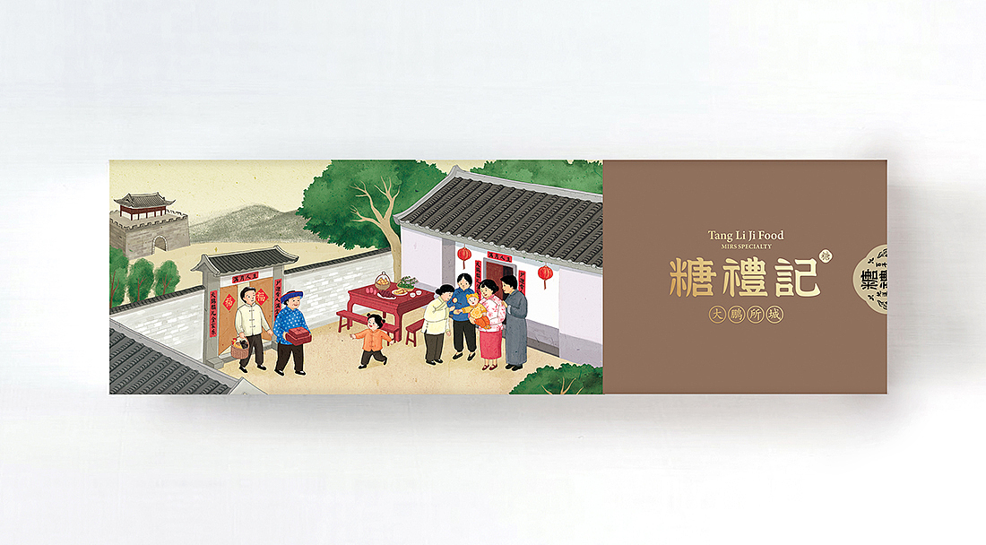 [诞生] 语笑嫣然挂灯笼，麒麟喜入有福家。生儿育女，乃家门之大幸。孩子诞生礼从来就是千家万户一件皆大欢喜的事。在有着六百多年历史的大鹏所城，孩子周岁时摆上一盘“生”字饼，礼待亲朋好友，是一桩流传久远的民间习俗。《糖礼记》“生”字饼馅料中有杏仁，蕴含孩子幸福成人之意。