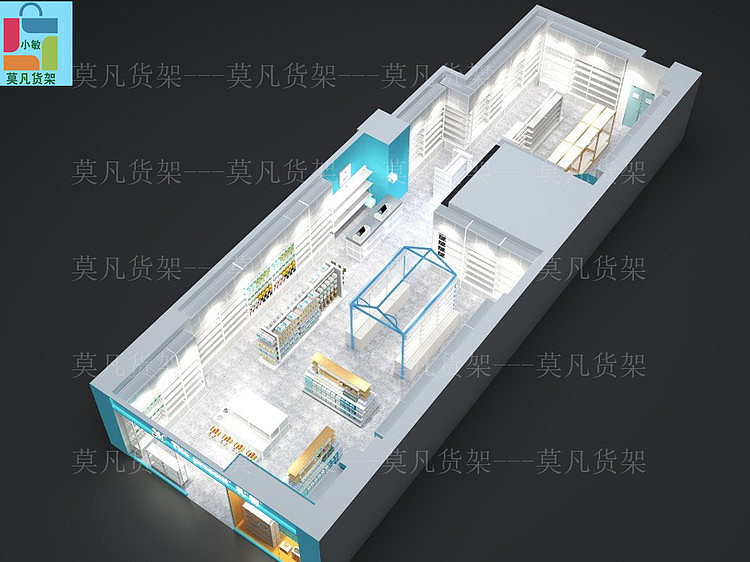 铁木结合的饰品货架-莫凡货架成熟的生产工艺-汕头货架