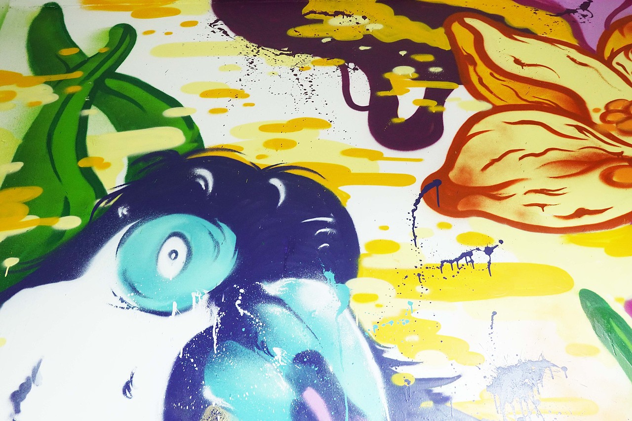 《丛林里的金刚鹦鹉》涂鸦作品