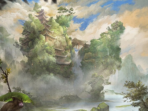 花果山地图手绘_素材网站_图片免费下载-zcool站酷