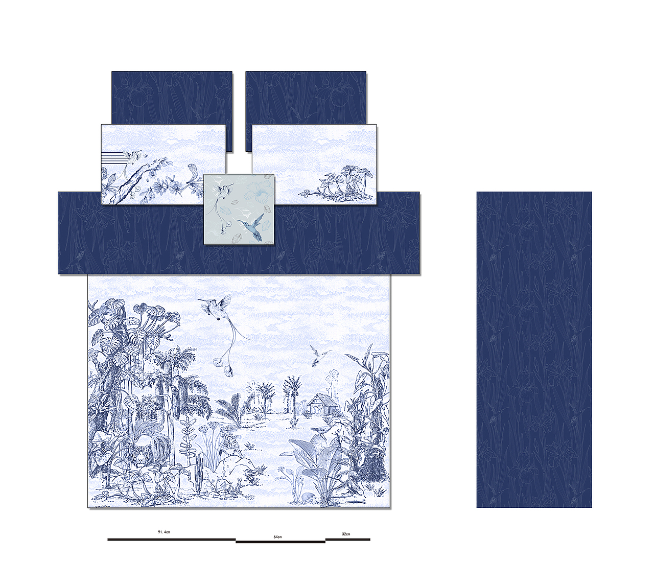 家居床品家纺图案设计（花卉水彩类）（图ZMjg5NTM2MTg4） - 其他服装 - 站酷设计师是艾伦先生吖原创素材 - 站酷ZCOOL