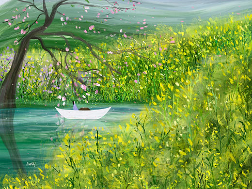 油菜花开了（个人主页-ZNjQ1NTI2NTI=） - 绘画 - 站酷设计师可爱的南溪原创素材 - 站酷ZCOOL