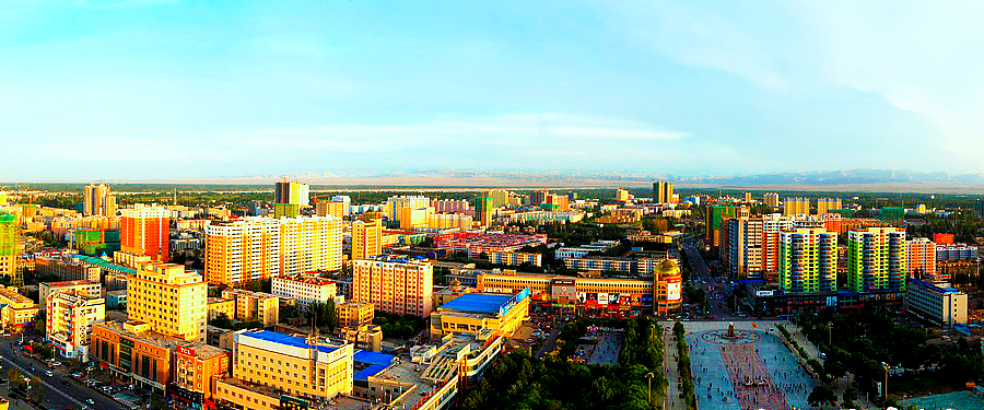 和田城市的观景和风影