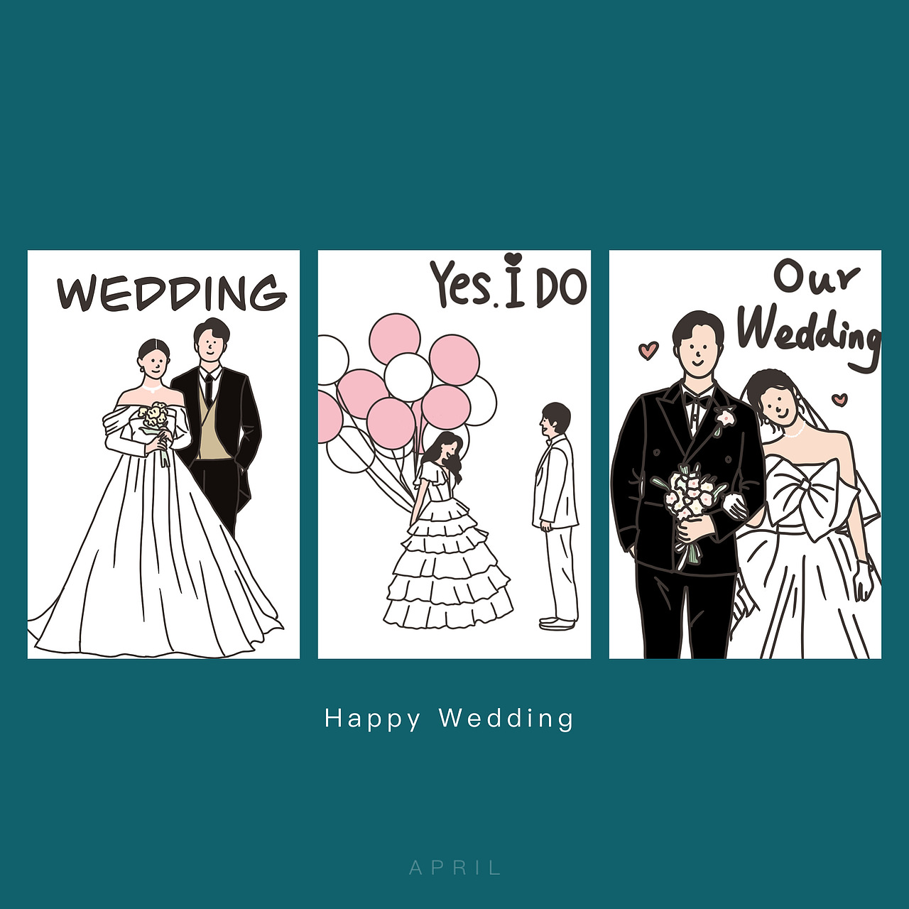 婚礼请柬插图（图ZMjYyNDQ3MTMy） - 商业插画 - 站酷设计师灵魂画手Lnn原创素材 - 站酷ZCOOL