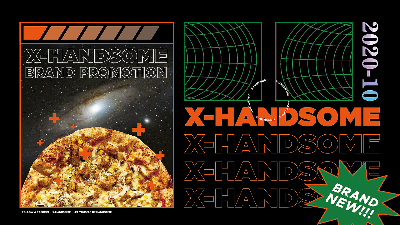 来什么先森吃什么披萨！——X-HANDSOME披萨品牌升级（图ZMjc2MTI2ODE2） - 品牌 - 站酷设计师核桃设计原创素材 - 站酷ZCOOL