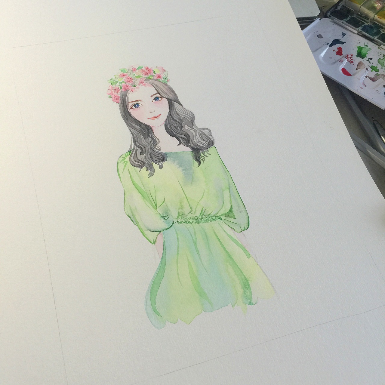 水彩人物定制（图ZNTg2NTgwMDA=） - 绘画 - 站酷设计师MonicCAT原创素材 - 站酷ZCOOL