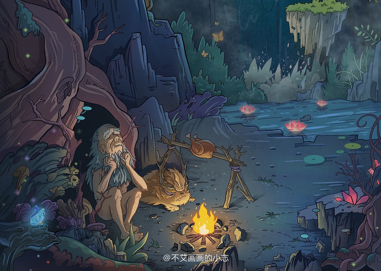 《生老病死》主题插画