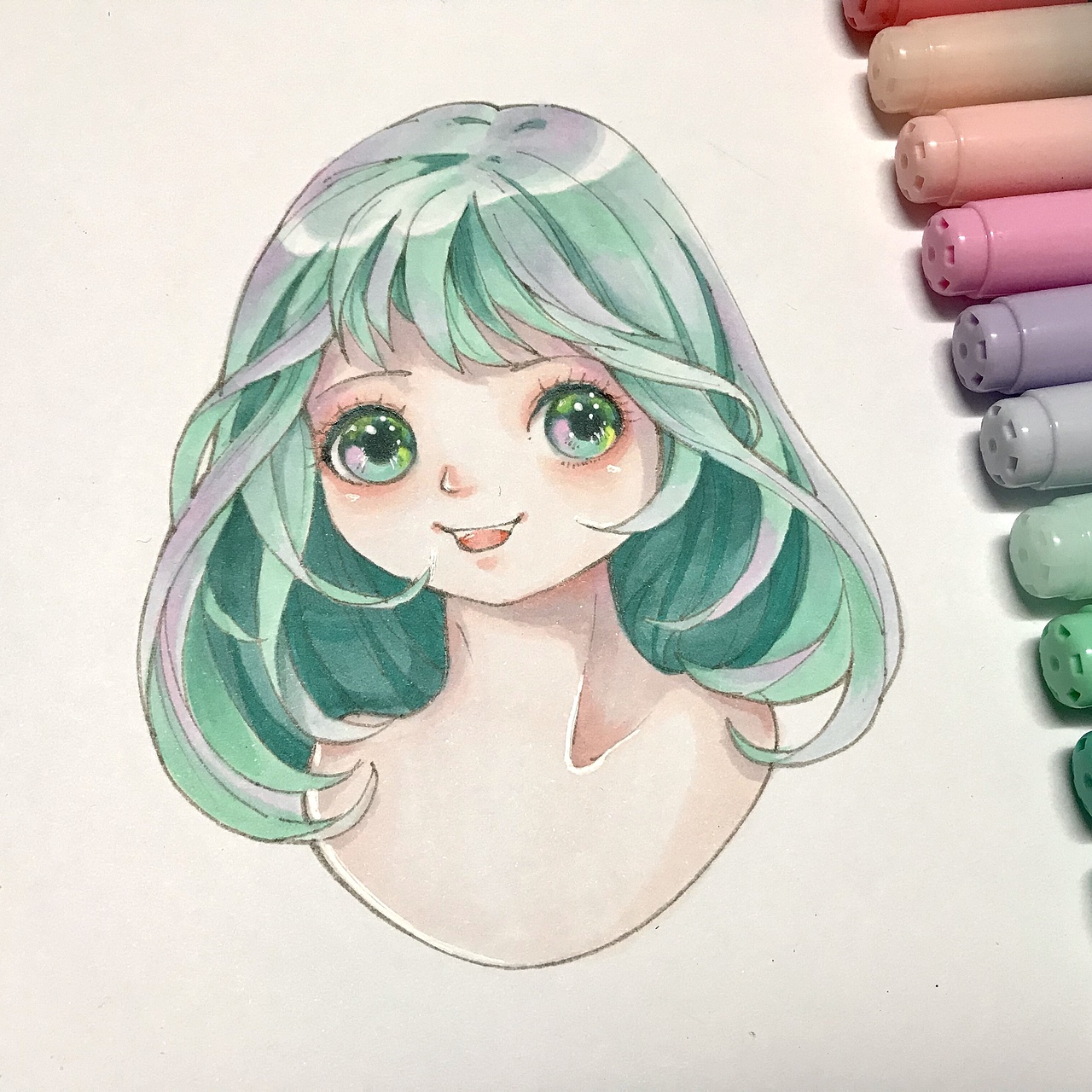 【马克笔】时光匣少女（图ZMjAxOTcyMTE2） - 商业插画 - 站酷设计师JOJO严琼原创素材 - 站酷ZCOOL