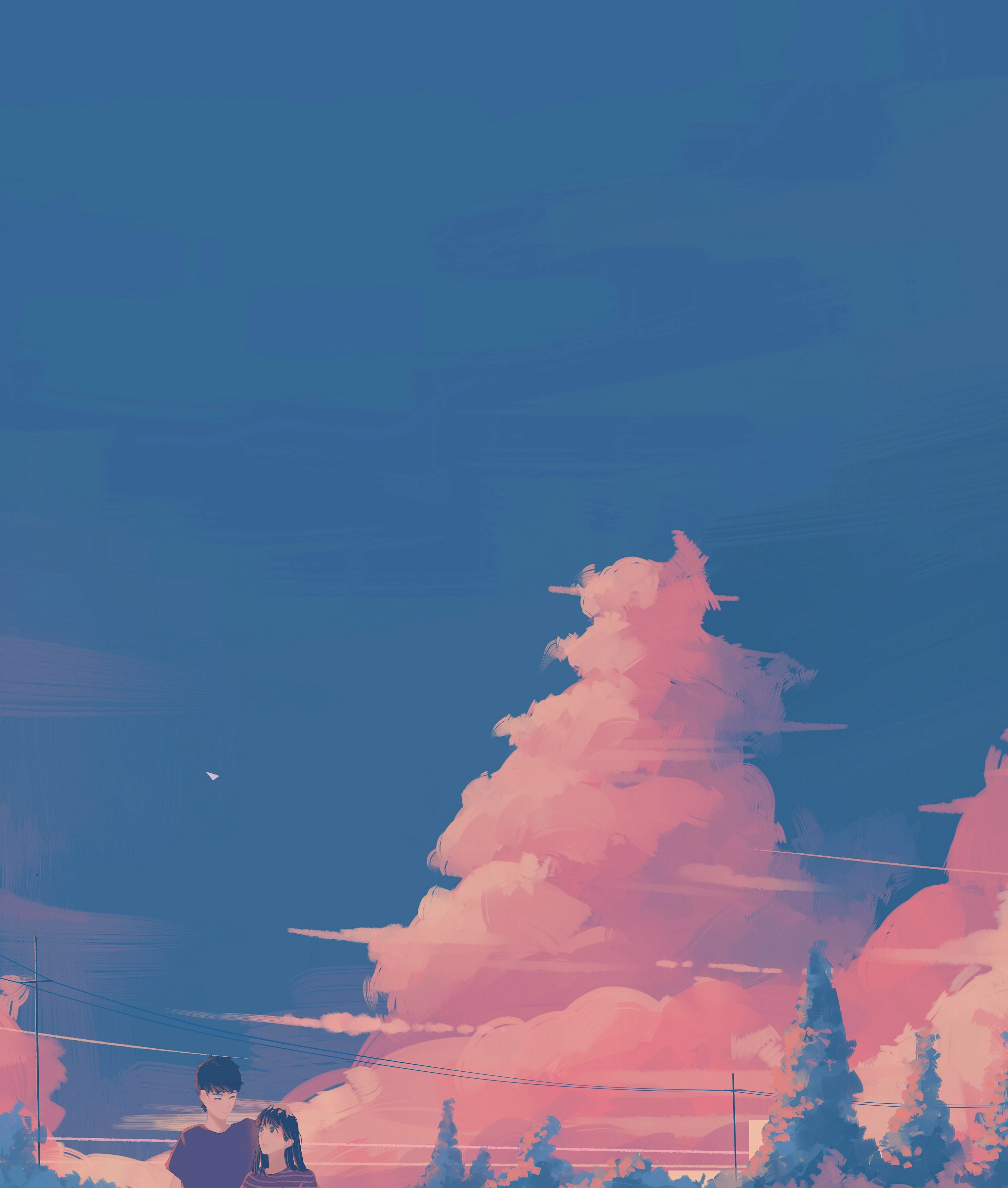 云划过天空变成了喜欢的颜色|插画|插画习作|morncolour - 原创作品 -