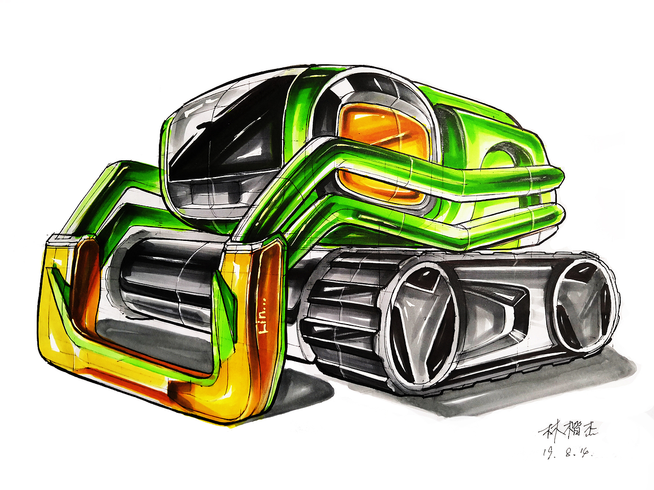 产品手绘马克笔上色