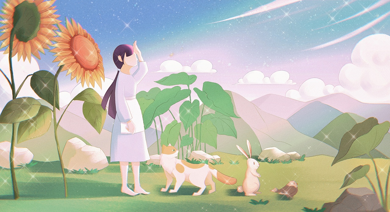 向阳的少女