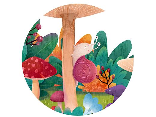 蘑菇灌木-蜗牛先生