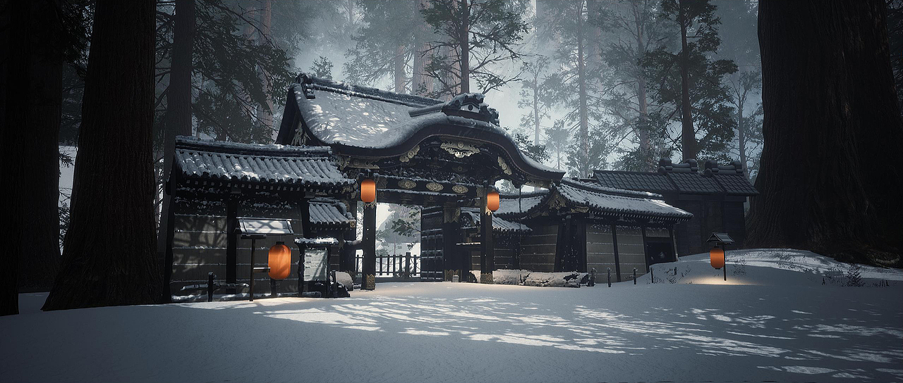 UE4场景作品《雪杉寺》（图ZMjQ0Mzk0NjQw） - 其他三维 - 站酷设计师巴拉巴拉卡卡卡原创素材 - 站酷ZCOOL