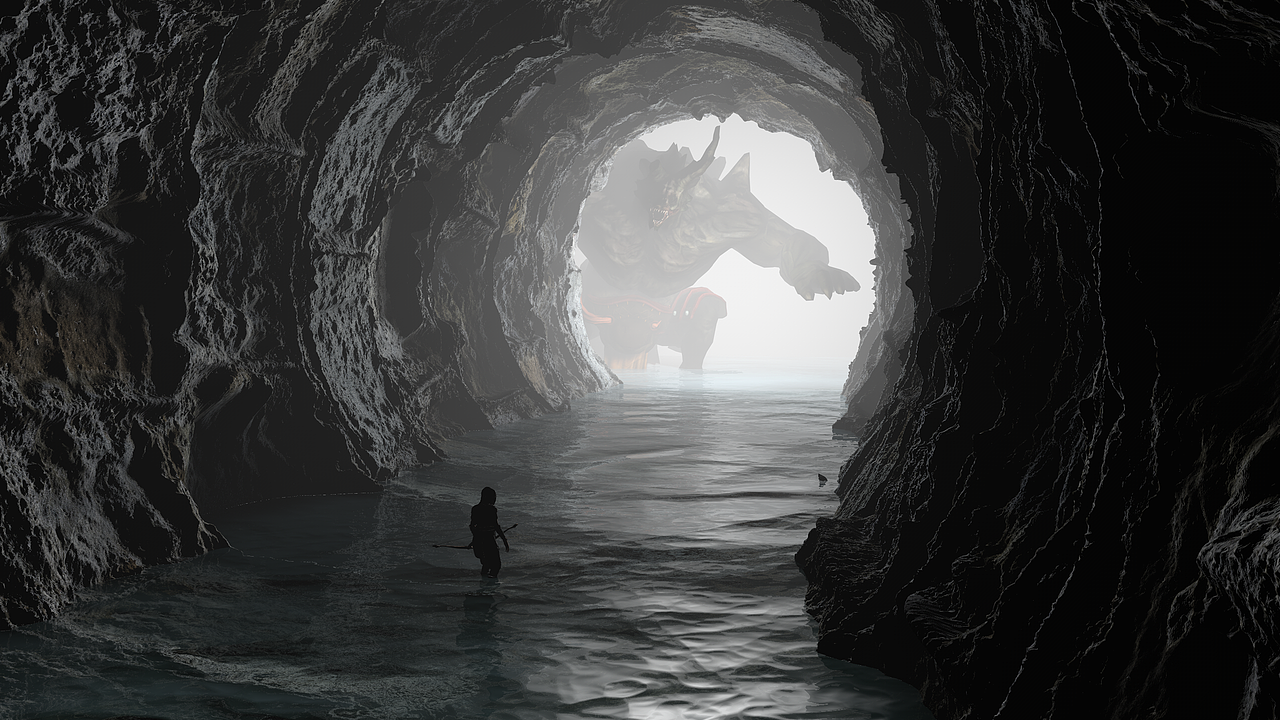 科幻洞穴临摹（图ZMjI3OTYxNTMy） - 场景 - 站酷设计师White奥利奥原创素材 - 站酷ZCOOL