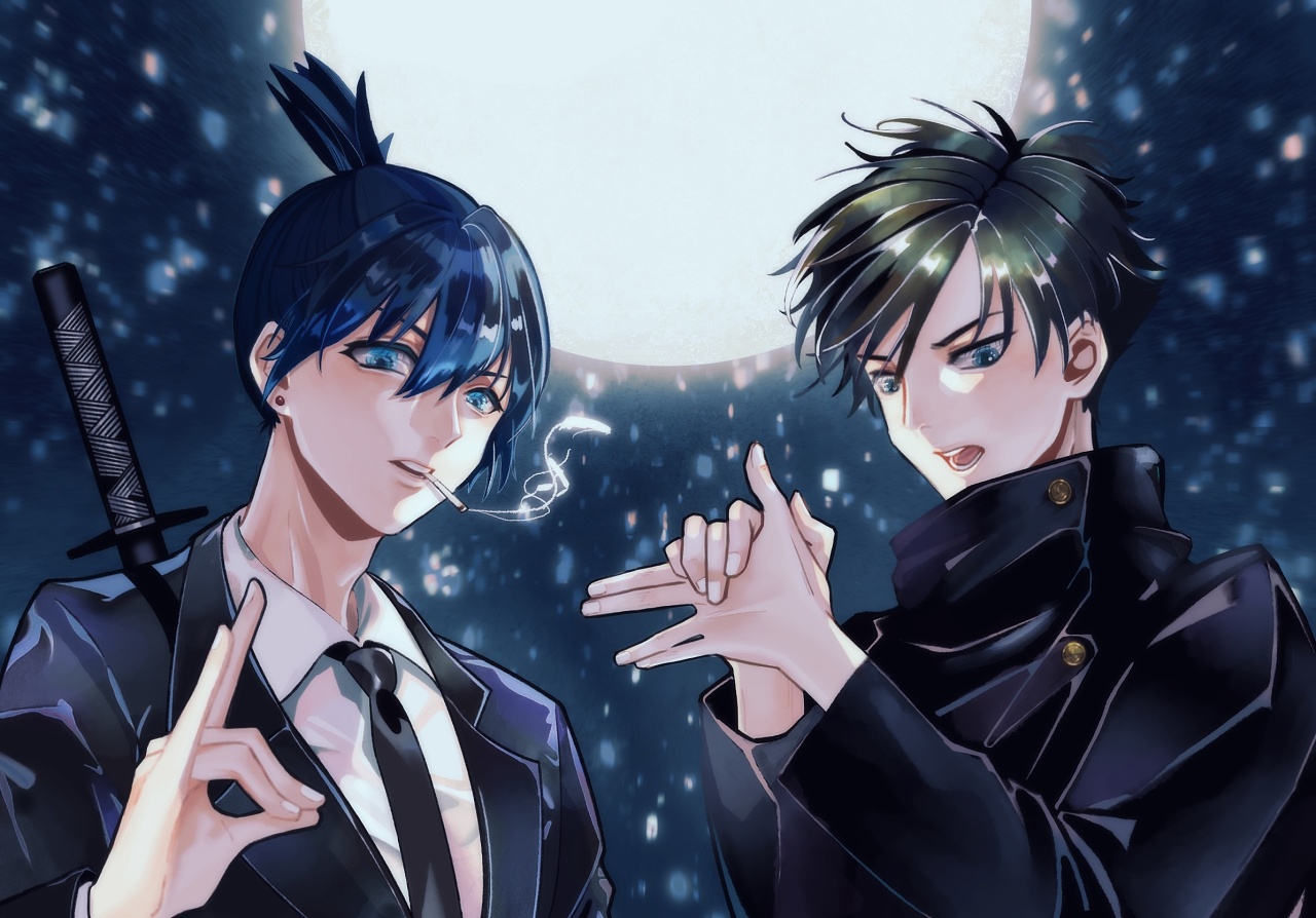 《咒术回战》伏黑惠《电锯人》早川秋鞍山